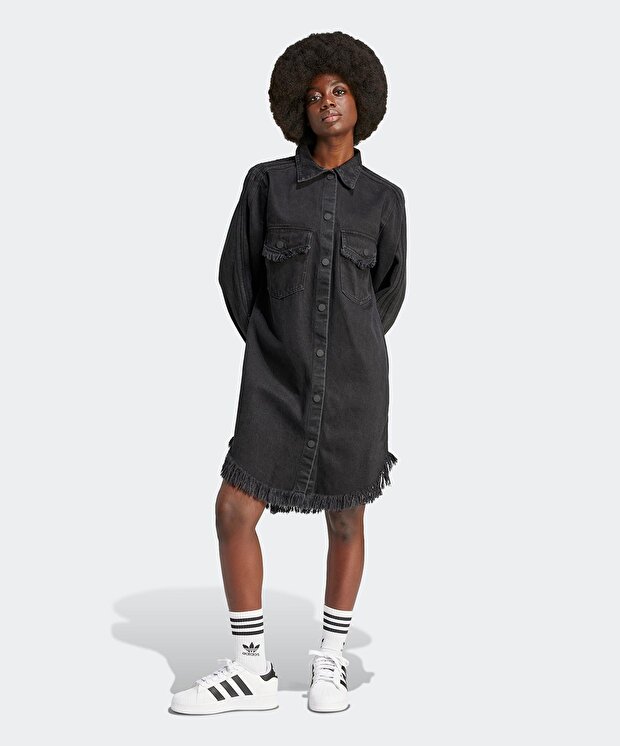 Женская рубашка adidas Originals x Kseniaschnaider Fringe Shirt Dress