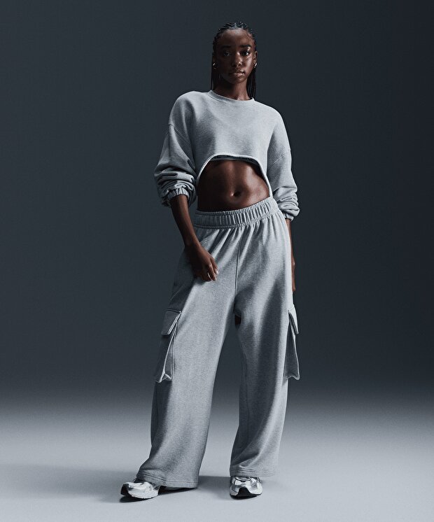 Женские спортивные штаны Nike Sportswear Low-Rise Oversized French Terry Open-Hem Pants