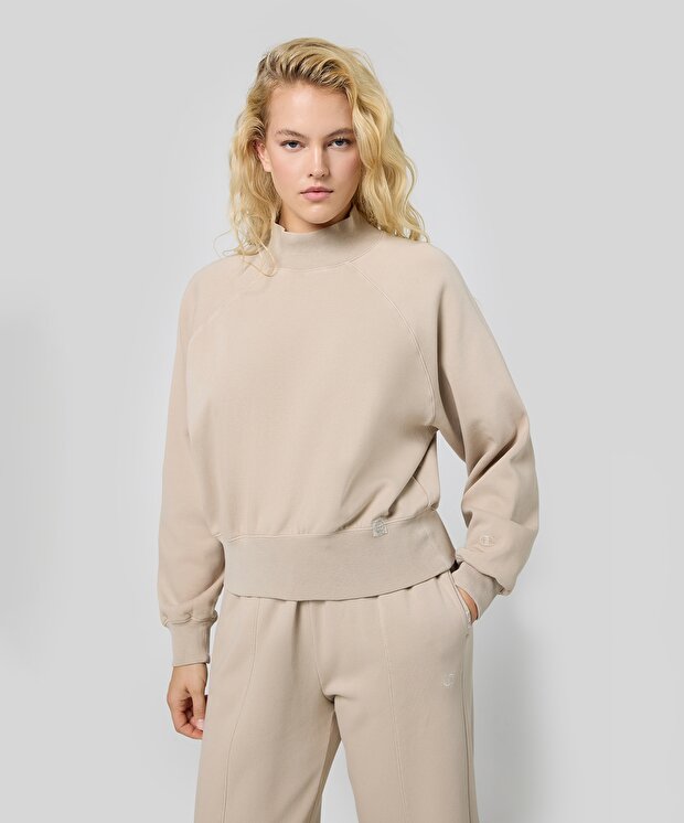 Женский свитшот Champion Vintage Wash Mock Turtle Neck Long Sleeves