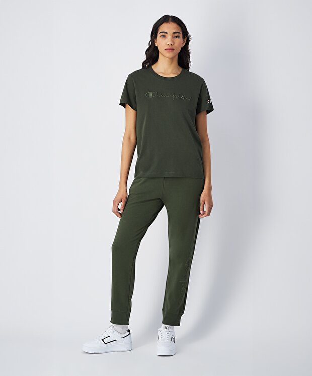 Женские спортивные штаны Champion Script Shop Rib Cuff Pants