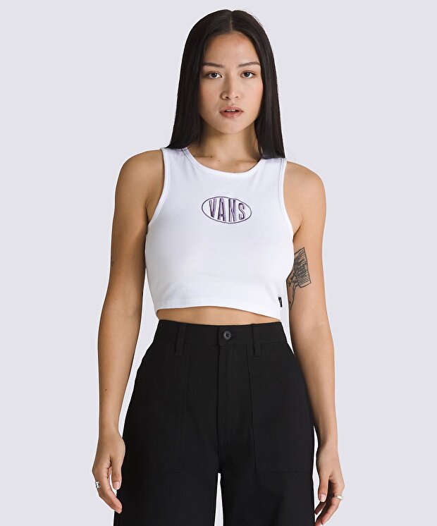 Женская футболка Vans Name Drop Fitted Crop Tank