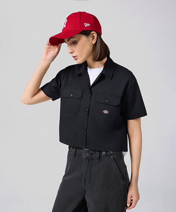 Женская рубашка Dickies Work Shirt Cropped Ss W