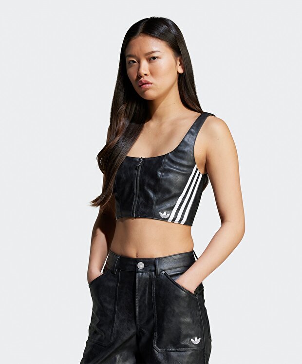 Женский спортивный бра adidas Adilenium Season 3 Vintage Faux Leather Long-Sleeve Top