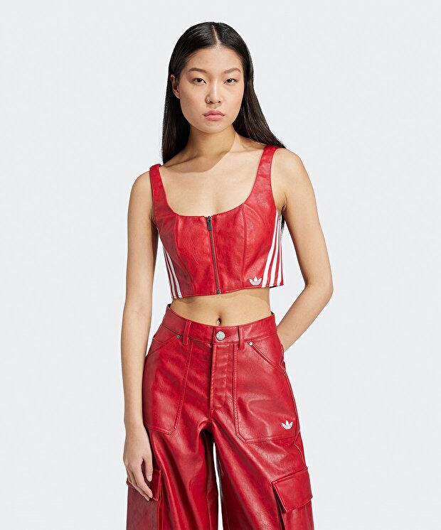 Женский спортивный бра adidas Adilenium Season 3 Vintage Faux Leather Long-Sleeve Top