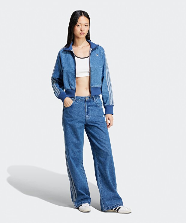 Женские спортивные штаны adidas Adicolor Denim 3-Stripes Track Pants