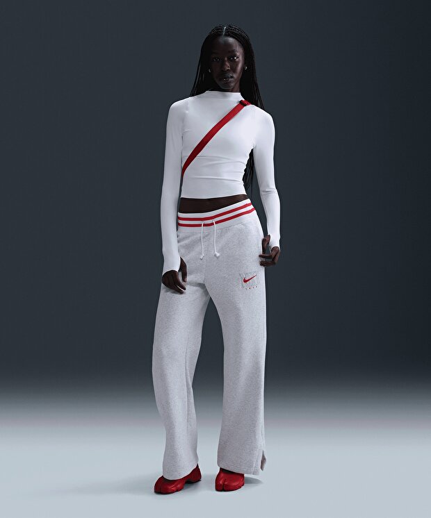 Женские спортивные штаны Nike Sportswear Phoenix Fleece High-Waisted Wide-Leg Graphic Pants