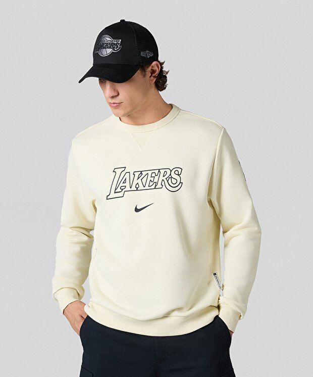 Мужской свитшот Nike Los Angeles Lakers Standard Issue Dri-FIT Crew-Neck