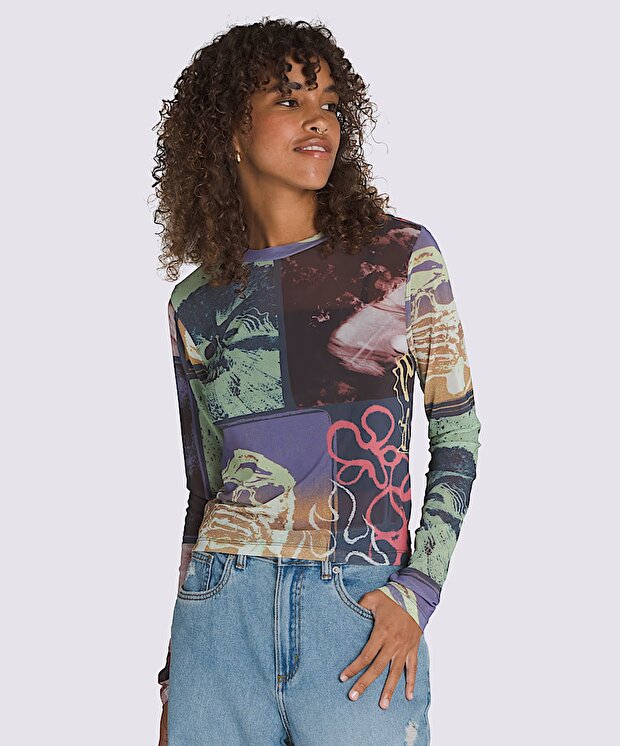 Женская футболка Vans Ludlow Mesh Long Sleeve
