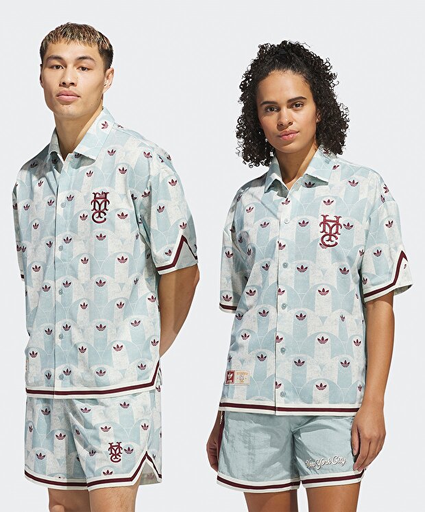 Unisex рубашка adidas Hoop York City All Over Print Long-Sleeve Top