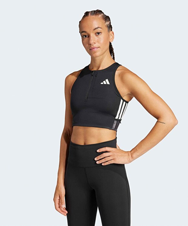 Женская футболка adidas Adizero Gel Pocket Crop Top для бега