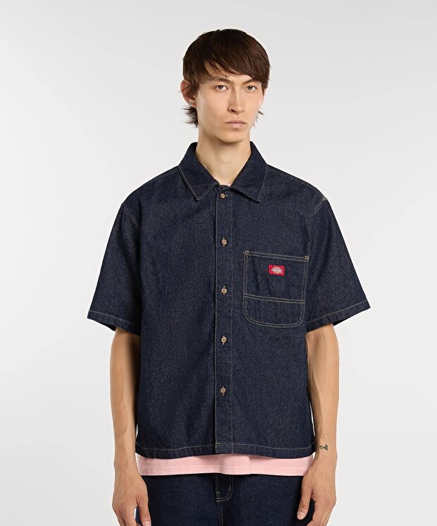 Мужская рубашка Dickies Denim Short Sleeve Shirt
