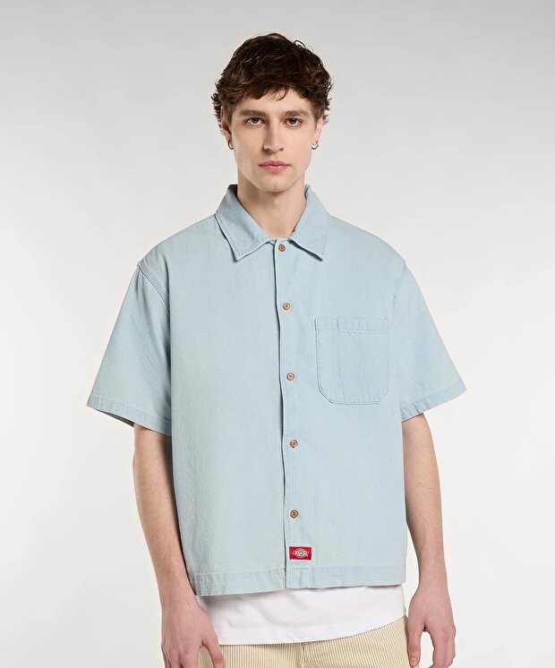 Мужская рубашка Dickies Denim Short Sleeve Shirt